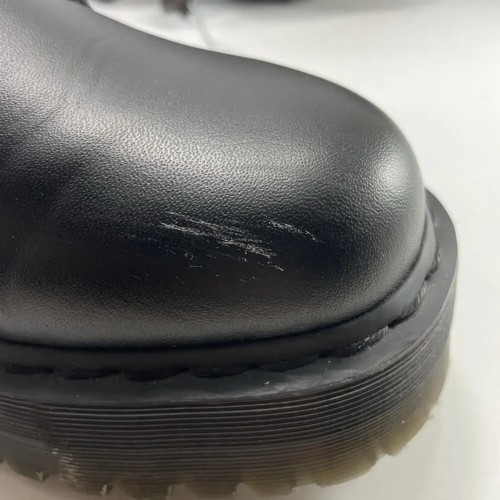 Dr Martens 1461 Quad Mens Size 11 Black Leather Platform Oxford Shoes 3-Eye